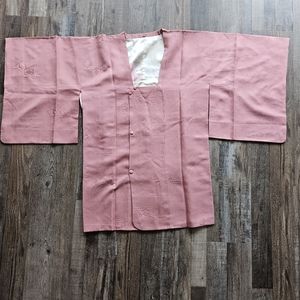 Vintage cherry blossom pink michiyuki | kimono raincoat